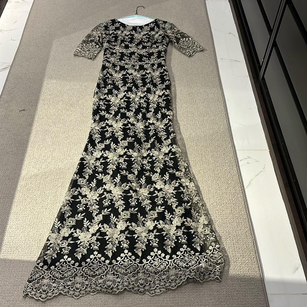 Long lace detail dress